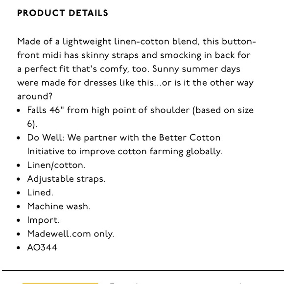 Madewell Line-blend Cami Button-Front Midi Dress - Picture 7 of 9